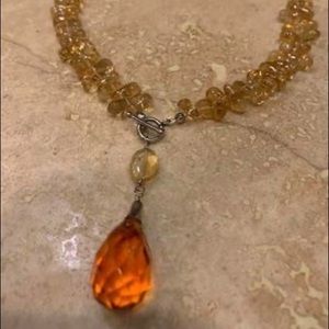 Stunning Citrine crystal and bead necklace